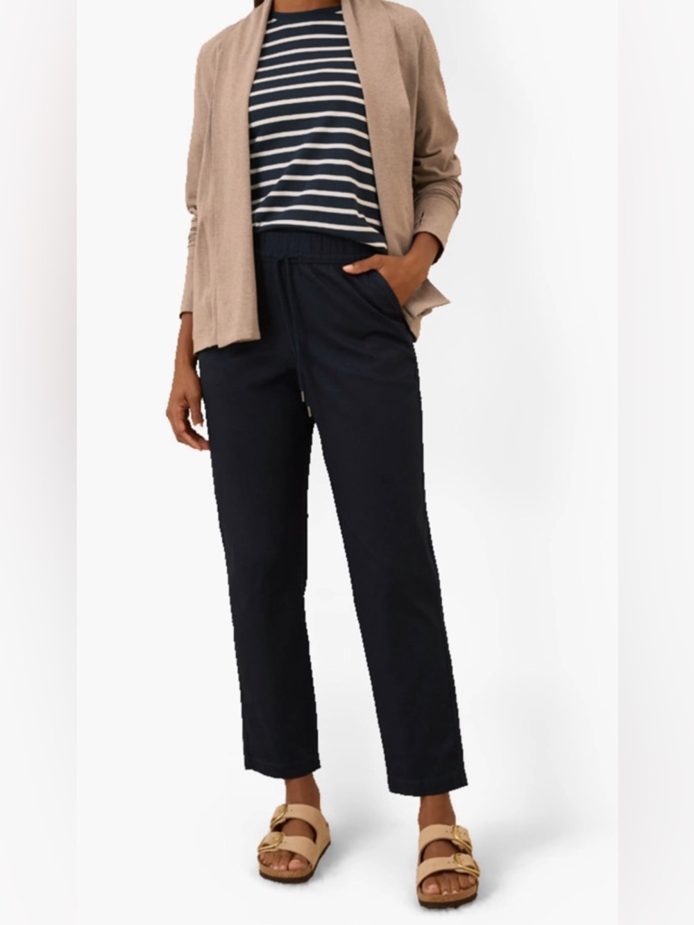 Pact Organic Cotton Daily Twill Drawstring Pant pull on elastic waist